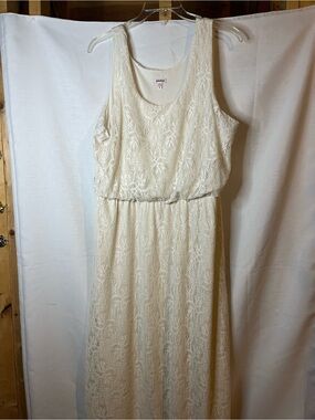 Cream Lace Maxi Dress bongo plus size 3 xl